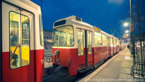Sraßenbahn in Wien