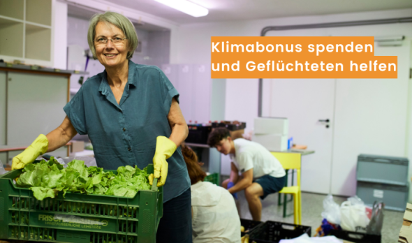 Spende Klimabonus an Verein Ute Bock