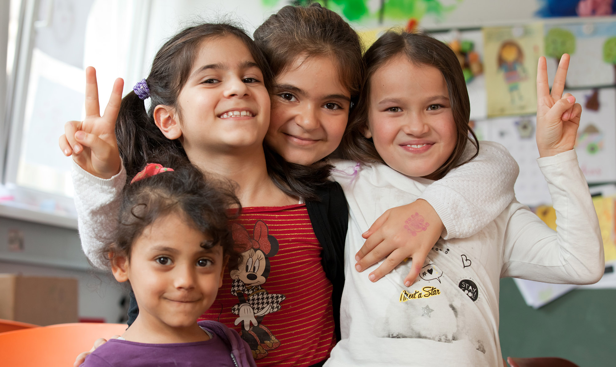 Kinder von der Lernbetreuung Büffelböcke