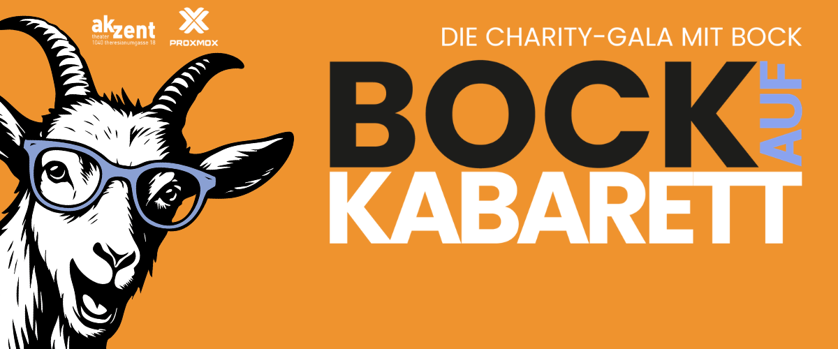 Bock auf Kabarett 2026 im Wiener Theater Akzent, sponsored by Proxmox