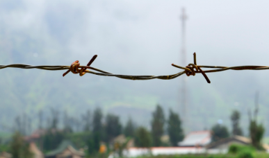 Symbolbild Stacheldrahtzaun