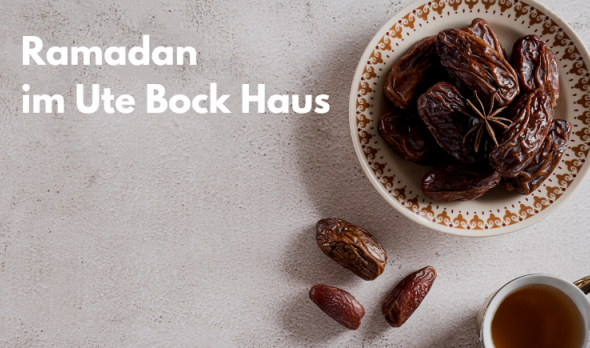 Datteln und Tee im Bild, Ramadan im Ute Bock Haus