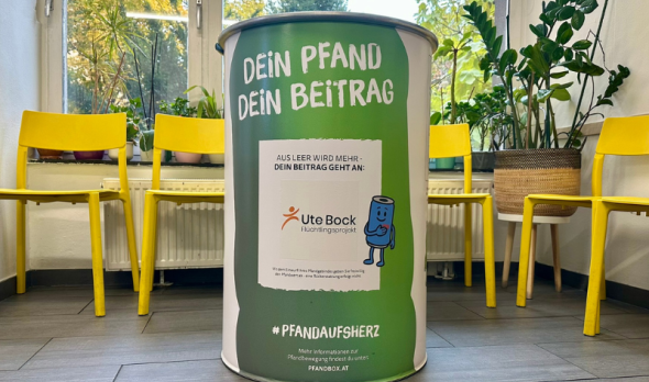 Pfandbox.at für Verein Ute Bock