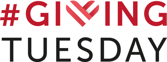 Logo Giving Tuesday mit österreichischer Flagge im stilisierten Herzen