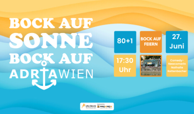 Plakat Bock auf Feiern - Bock auf Sonne am 27. Juni