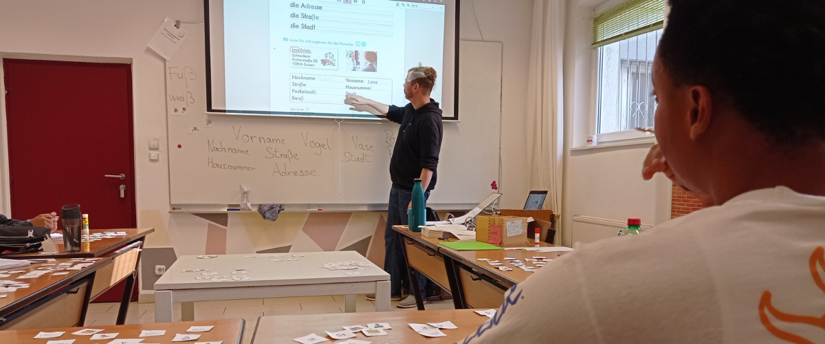 Unterricht des Alphabetisierungskurs im Ute Bock Bildungszentrum