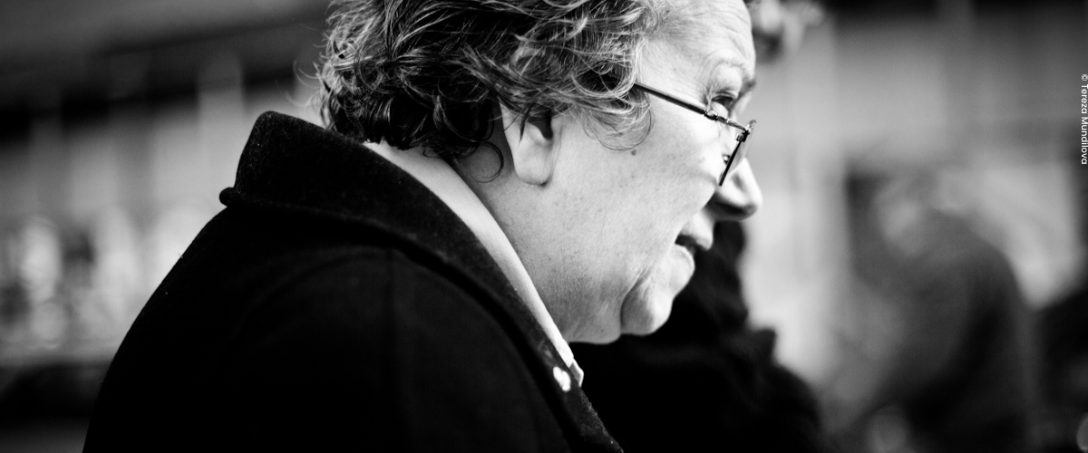 Ute Bock Foto in schwarz weiß