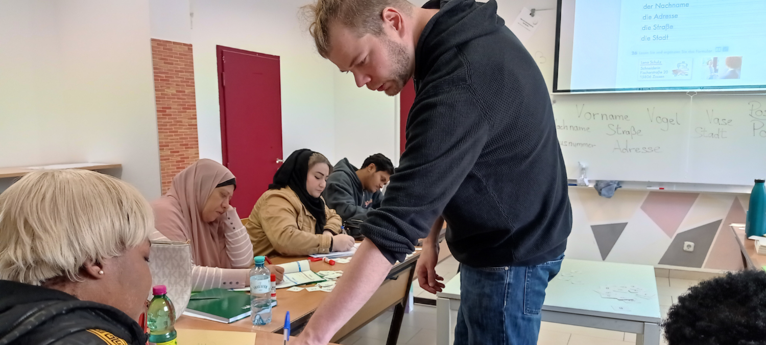 Ein Alphabetisierungskurs im Ute Bock Bildungszentrum